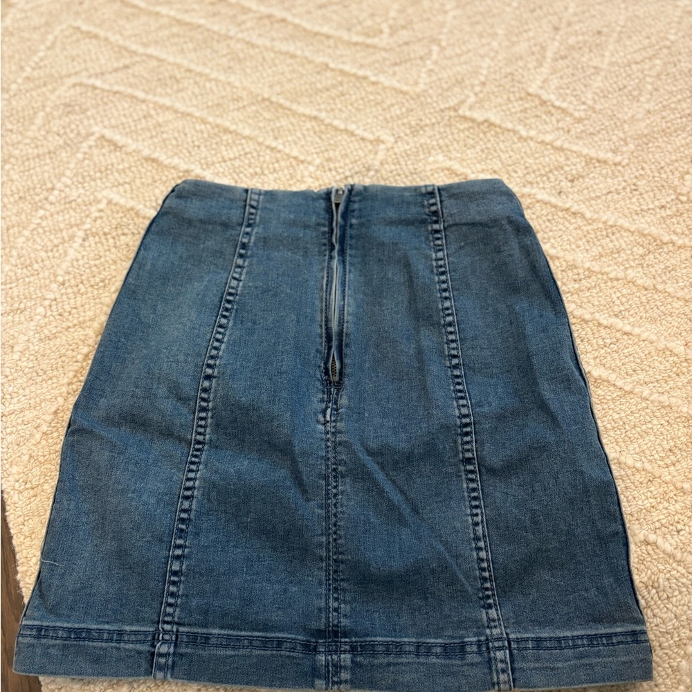 Free People Denim Blue Women's Skirt - Picture 2 of 5